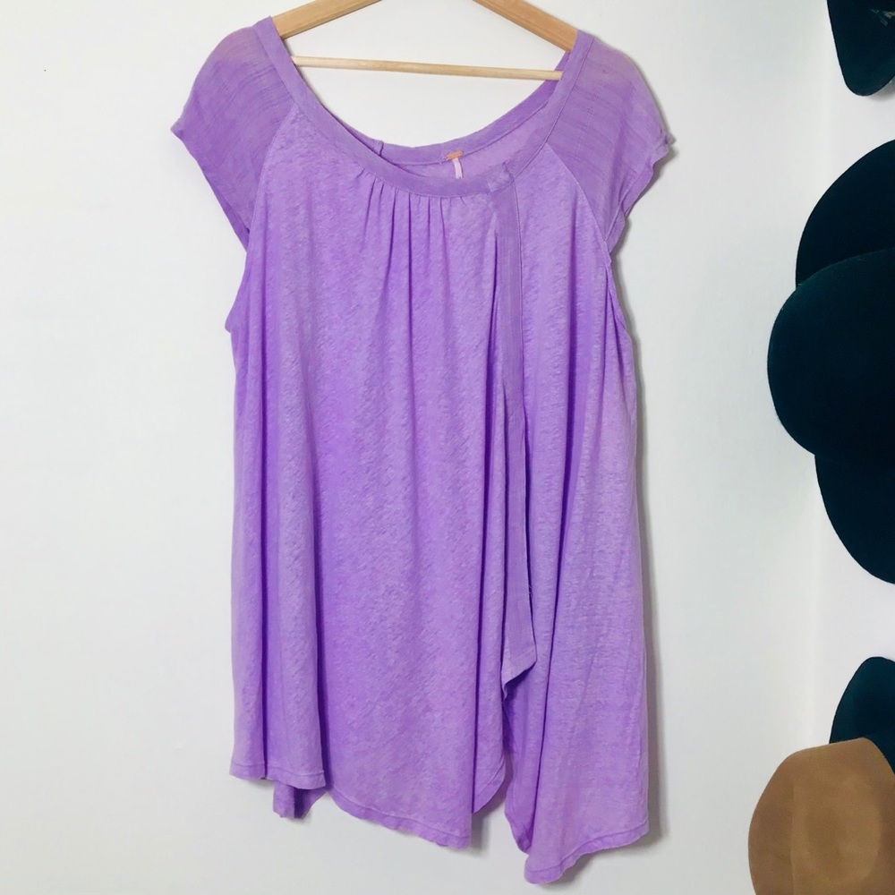 [SOLD] Free People Lilac Fields Keep It Casual Tee Shirt - Picture 4 of 10